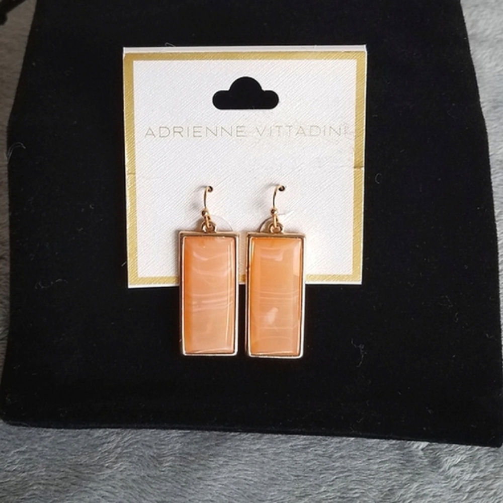 Adrienne Viittadini Glass Coral Drop Earnings - Picture 5 of 5